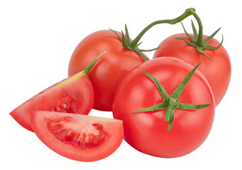 Tomato isolated on white. With clipping path