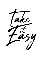 cool take it easy logo design text chill einfach gemütlich ruhig langsam nimm es sorgen machen ruhe bewahren genügsam faul aufregen