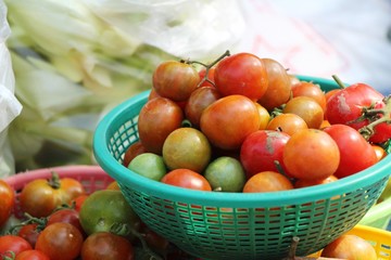 Fresh tomatoes for cooking in street food