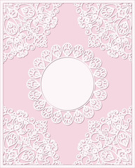 delicate pink background card with mandala