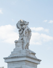 Fototapeta na wymiar Rome statue over sky