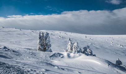 Zima w górach . Karkonosze, Europa, Polska 