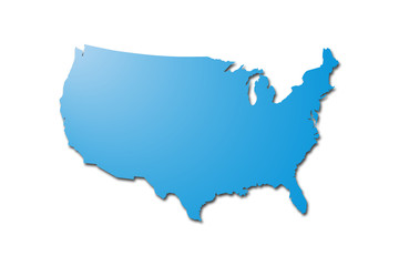 Fototapeta premium Map of the United States of America, Illustration.