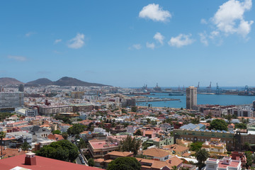 Fototapeta na wymiar Panoramic view of Las Palmas de Gran Canaria