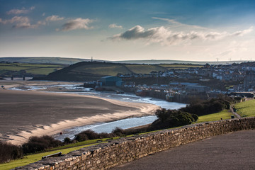 beach and harbour in Cornwall