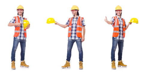 Obraz premium Industrial worker isolated on white 
