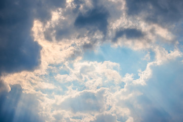 cound with blue sky background use for wallpaper