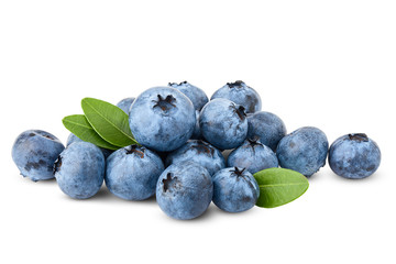 blueberry, clipping path, isolated on white background, full depth of field, high quality