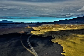 Hawaii - Big Island and Lava from above