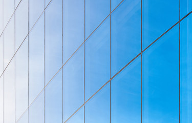 Blue clean business center windows