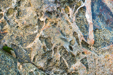 Sea stone texture. Panel texture. Spots gray red background. Background fill. Natural stone background.