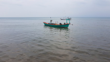 Naklejka na ściany i meble Fishing boats Kep Cambodia