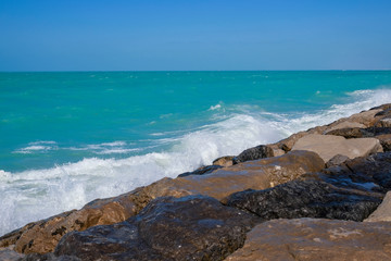 Rough sea and high waves