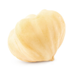 hazelnut peeled, isolated on white background, clipping path, full depth of field