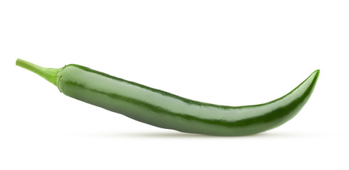 red hot chili pepper, isolated on white background, clipping path, full depth of field