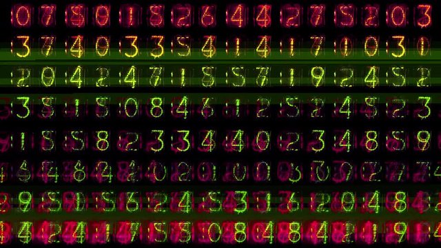 numbers code information clock counting nixie