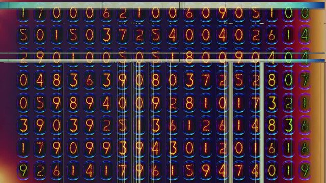 numbers code information clock counting nixie