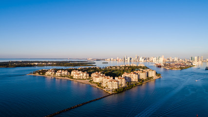 Fototapeta na wymiar Aerial view of South Beach Miami Florida