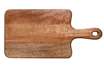 wooden cutting board, isolated on white background