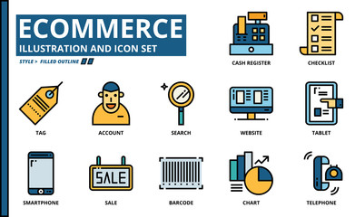 Ecommerce icon set