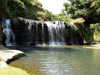 Fototapeta na wymiar 30-foot Talafofo Falls in the southern part of Guam, United States
