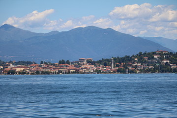 Fototapeta na wymiar View to Pallanza Verbania at Lake Maggiore, Piedmont Italy