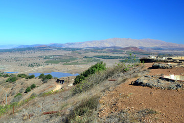 View of the Golan Heights from Mount Bental, Israel.