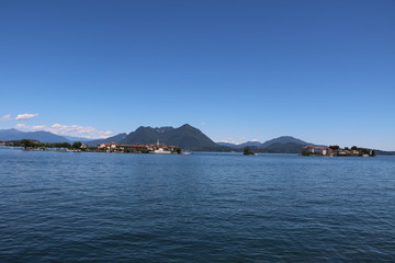 View to the Borromean Islands, Holidays at Lake Maggiore, Piedmont Italy