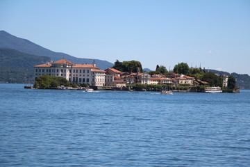 Fototapeta na wymiar Holidays at Isola Bella Lake Maggiore, Piedmont Italy