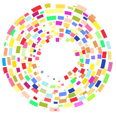 Obraz premium Circle of colored geometric shapes