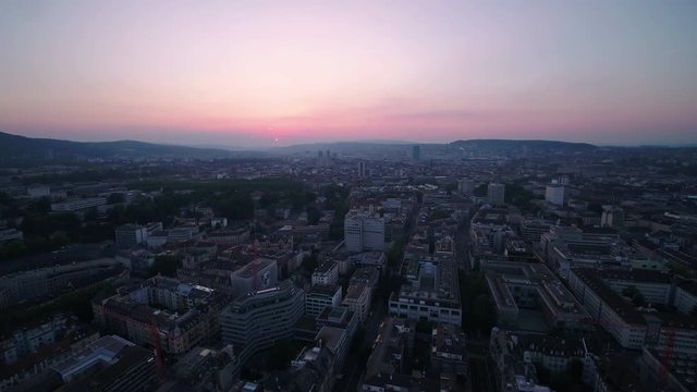 Aerial Switzerland Zurich June 2018 Sunset 15mm Wide Angle 4K Inspire 2 Prores  Aerial video of downtown Zurich in Switzerland during a beautiful sunset with a wide angle lens.