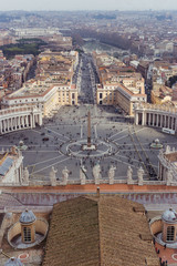 St. Peter in the Vatican. Rome in the background.