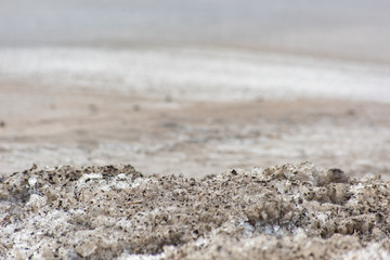 Dirty snow surface