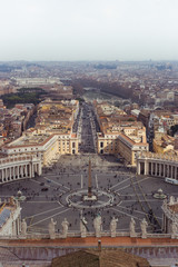 Fototapeta premium St. Peter in the Vatican. Rome in the background.