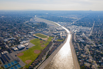 Aerial view of the beautiful Rio Hondo river