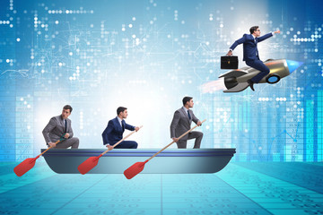 Leadership concept with various business people