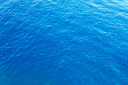 Blue blue patterned sea surface, top View © mila103