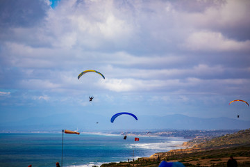 paragliding at the beach 