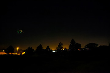 Motion Blur Amateur style night time image of a UFO