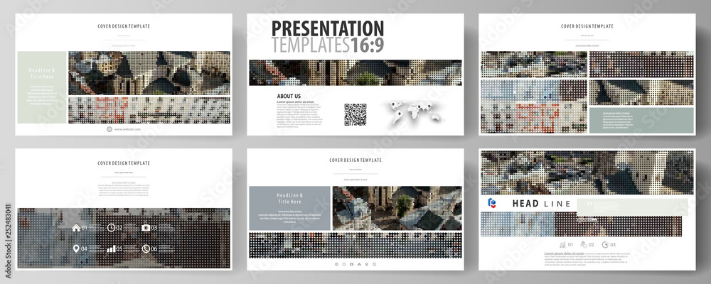 Aufkleber business templates in hd format for presentation slides. easy editable abstract vector layouts in fl
