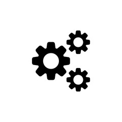 gears settings icon. Signs and symbols can be used for web, logo, mobile app, UI, UX