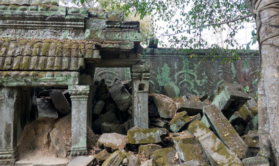 Ta Prohm temple at Angkor Wat Siem Reap Cambodia