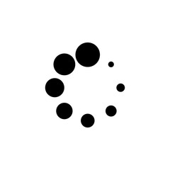 spinner of dots icon. Signs and symbols can be used for web, logo, mobile app, UI, UX
