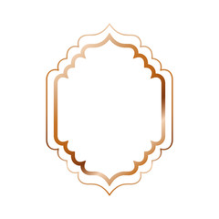 elegant frame golden isolated icon