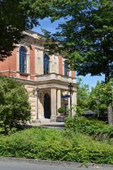 opera house of Richard Wagner in Bayreuth,Germany, named Festspielhaus, shot from a public place