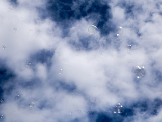 минский район. корпоратив компании кока-кола. мыльные пузыри. небо.