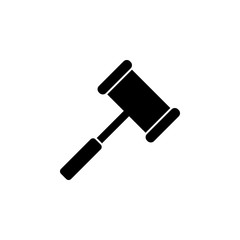 legal hammer icon. Signs and symbols can be used for web, logo, mobile app, UI, UX