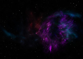 Small part of an infinite star field. 3D rendering