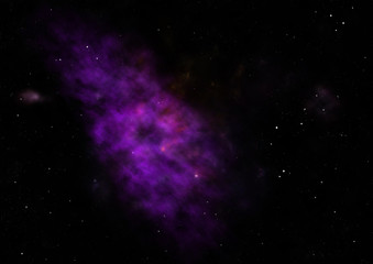 Being shone nebula. 3D rendering