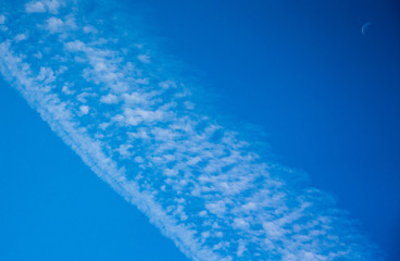 луна, облоко, месяц, небо.